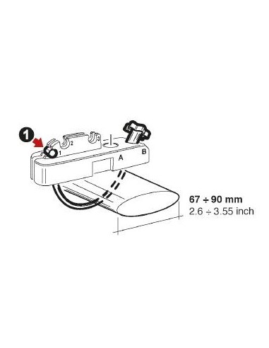 Kit di fissaggio Elegance per barre fino a 90mm - prezzo per 4 attacchi
