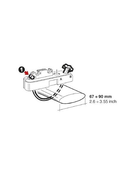 Kit di fissaggio Elegance per barre fino a 90mm - prezzo per 4 attacchi
