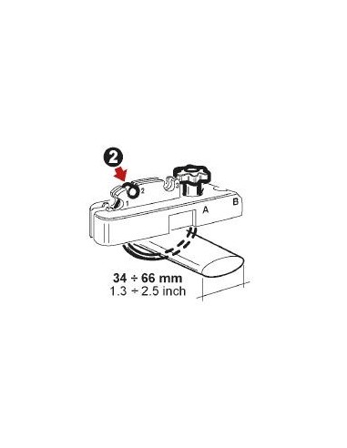 Kit di fissaggio Elegance per barre fino a 90mm - prezzo per 4 attacchi