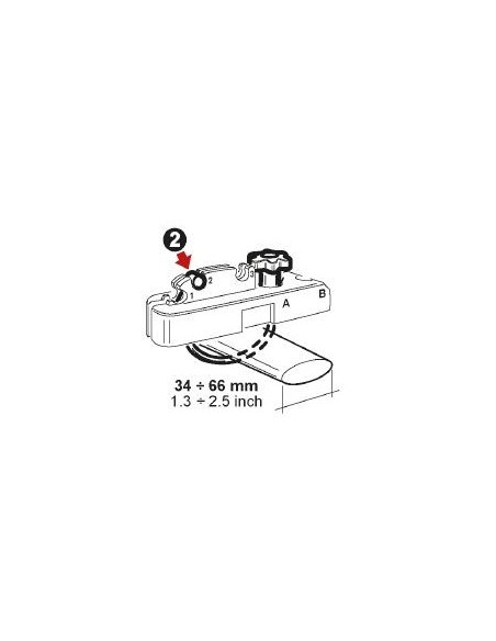 Kit di fissaggio Elegance per barre fino a 90mm - prezzo per 4 attacchi